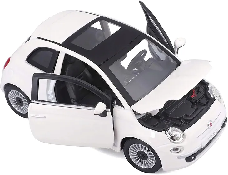 fiat-500-white-1-24-bburago-stan-nowy-marka-bburago