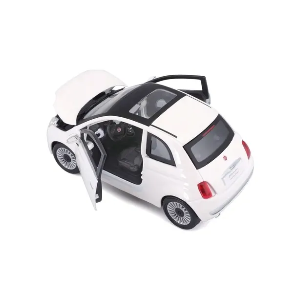 fiat-500-white-1-24-bburago-stan-nowy-model-fiat-500-2007