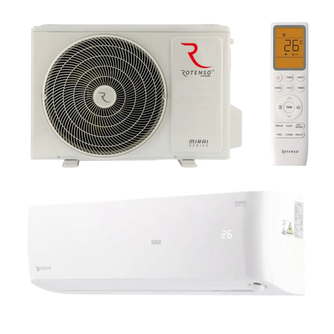 klimatyzator-scienny-26-kw-split-bialy-komplet-rotenso-mirai-stan-nowy