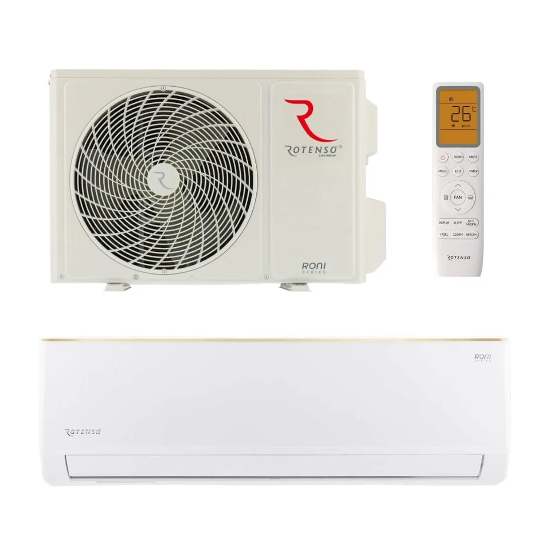 klimatyzator-scienny-70-kw-split-komplet-rotenso-roni-stan-nowy
