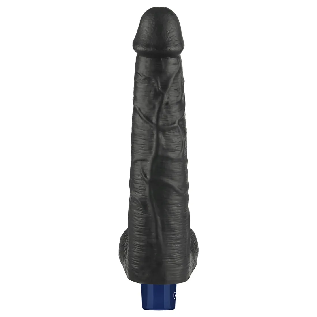 10-5-real-softee-rechargeable-tpe-vibrating-dildo-black