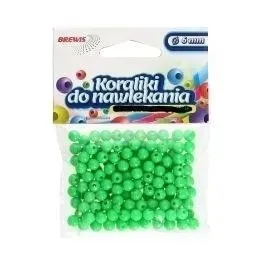 koraliki-do-nawlekania-zielone-sznurek-6mm-16g