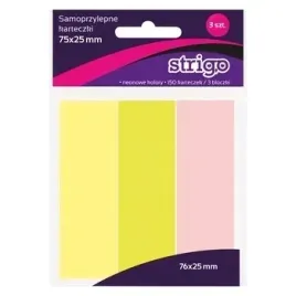 strigo-karteczki-samoprzylepne-76-x-25-mm-150-kartek-neonowe