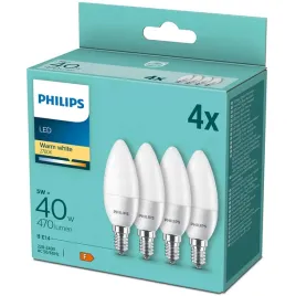4pak-zarowka-led-e14-b35-5w-40w-470lm-2700k-ciepla-mleczny-philips