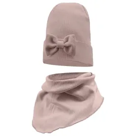 czapka-wiosenna-jesienna-z-chusta-czapeczka-komplet-dla-dzieci-48-50-pudr