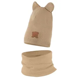 czapeczka-wiosenna-jesienna-czapka-komin-komplet-dla-dzieci-42-44-bezowa