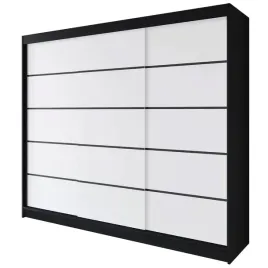 szafa-przesuwna-rimi-vii-250-polki-czarny-bialy-mat-stylowa-funkcjonalna