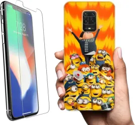 etui-na-xiaomi-redmi-note-9s-telefon-wzory-minionki-szklo