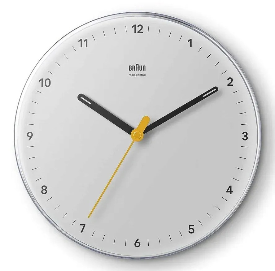 zegar-scienny-braun-bialy-23cm-1-bateria-maxell-aa-stan-nowy