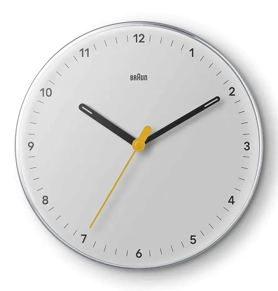 zegar-scienny-braun-bialy-23cm-1x-bateria-maxell-aa-stan-nowy