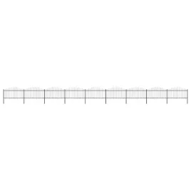 ogrodzenie-ogrodowe-z-wlocznia-stal-16035x150-cm-czarne