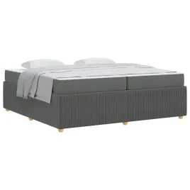 ramka-lozka-z-materacem-ciemnoszary-200-x-200-cm-tkanina
