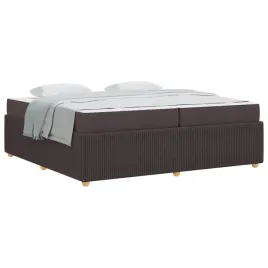ramka-lozka-z-materacem-ciemny-braz-200-x-200-cm-tkanina