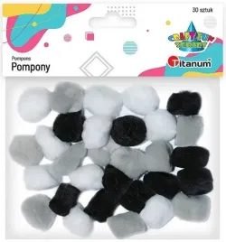 pompony-akrylowe-25mm-szare-30szt