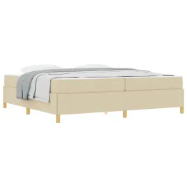 ramka-lozka-z-materacem-kremowy-200-x-200-cm-tkanina