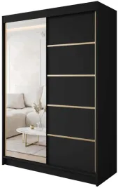 szafa-przesuwna-gold-3-150-czarna-z-lustrem-uniwersalna-nowoczesna-stylowa