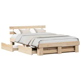 ramka-lozka-z-szuflada-brazowy-150-x-200-cm-lite-drewno-sosnowe