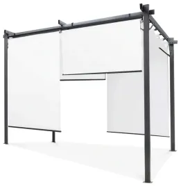 pergola-tarasowa-zadaszenie-altana-sprint-plus-3x3-biala-pawilon-rolety