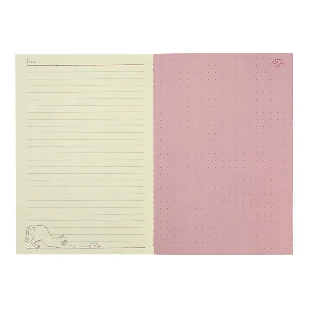 sredni-zeszyt-stay-pawsitive-pink-okladka-miekka
