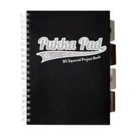 pukka-project-book-black-and-grey-b5-80g-kratka-100-kartek
