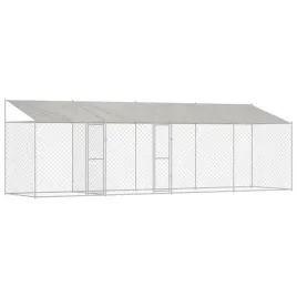 klatka-dla-psa-srebrny-800-x-200-x-256-cm-stal-galwanizowana