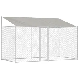 klatka-dla-psa-srebrny-400-x-200-x-256-cm-stal-galwanizowana