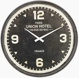 zegar-scienny-union-hotel-retro-30-cm