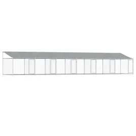 klatka-dla-psa-z-dachem-i-drzwiami-szara-12x2x2-m-stal