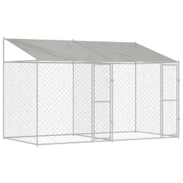 klatka-dla-psa-srebrny-400-x-200-x-256-cm-stal-galwanizowana
