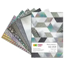 blok-happy-color-a4-10-wzorow-silver-10-arkuszy-150-230g