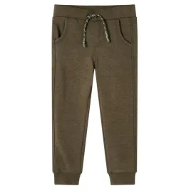 dzieciece-spodnie-dresowe-melanz-khaki-128