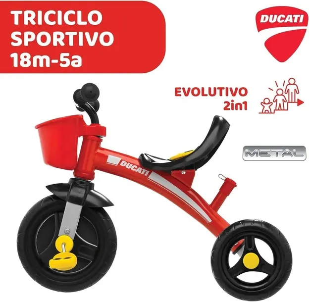 rower-trojkolowy-chicco-ducati-czerwony-stan-powystawowy
