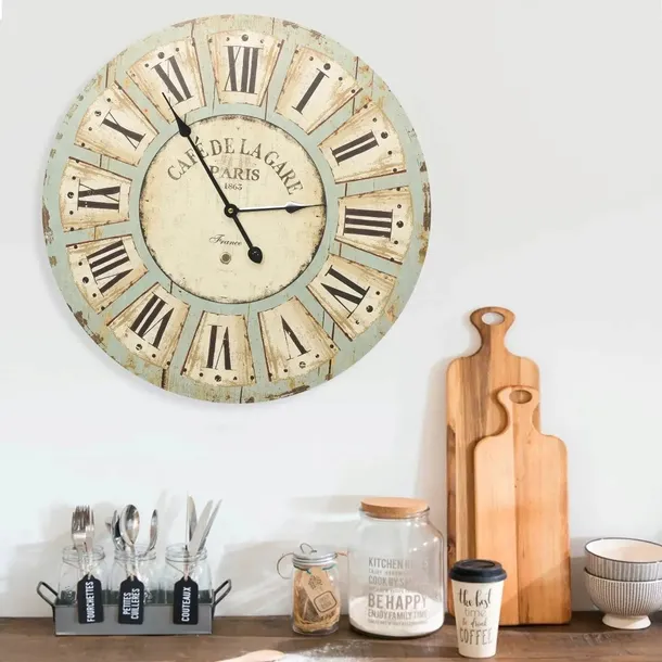zegar-scienny-wielokolorowy-60-cm-mdf-duza-tarcza-cyfry-vintage-stan-nowy