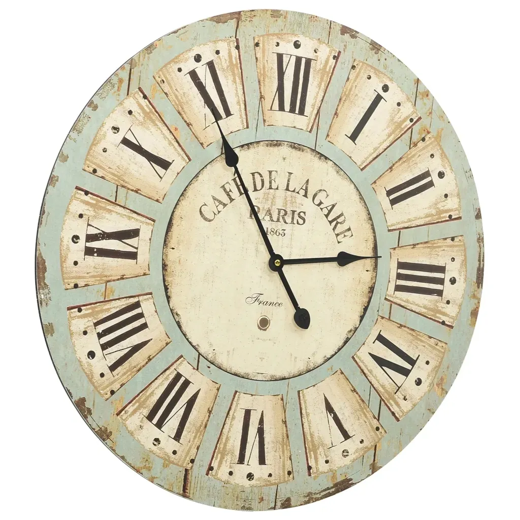 zegar-scienny-wielokolorowy-60-cm-mdf-duza-tarcza-cyfry-vintage-stan-nowy