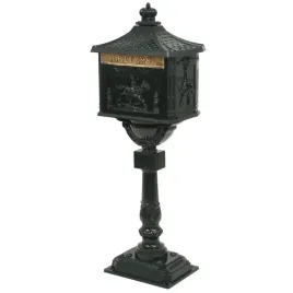 skrzynka-na-listy-na-slupku-w-stylu-vintage-aluminium-zielona