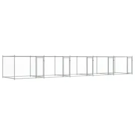 klatka-dla-psa-z-drzwiami-szara-10x2x15-m-stal