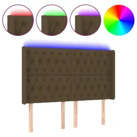 zaglowek-do-lozka-z-led-ciemnobrazowy-147x16x118-128-cm-tkanina