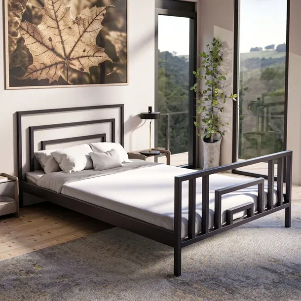ŁÓŻKO METALOWE LOFT STELAŻ 140x200 ROMA PRODUKT POLSKI KOMIN-EXPERT