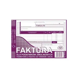 druk-wielokopiujacy-faktura-dla-podatnikow-zwolnionych-z-podatku-a5