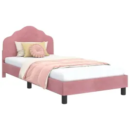 lozko-dzieciece-z-rama-i-zaglowkiem-rozowy-90-x-190-cm-aksamit