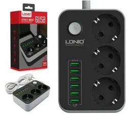 ldnio-listwa-zasilajaca-przedluzacz-3-gniazda-ac-6xusb-16m-wlacznik
