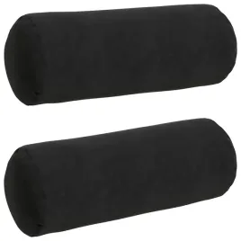 poduszki-walkowe-2-pcs-czarny-o-25-x-70-cm-tkanina-sztruksowa