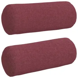 poduszki-walkowe-2-pcs-czerwone-wino-o-15-x-40-cm-tkanina