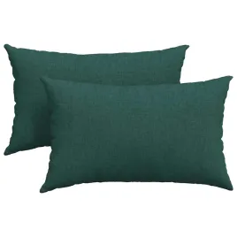 poduszki-na-sofe-2-pcs-ciemna-zielen-50-x-30-cm-tkanina