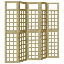 parawan-maskujacy-5-pcs-brazowy-200-x-180-cm-sosna-impregnowana