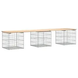 lawka-ogrodowa-z-gabionem-203x44x42-cm-lite-drewno-sosnowe