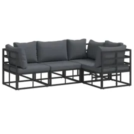 zestaw-sof-na-ogrod-z-poduszka-4-pcs-czarny-aluminium