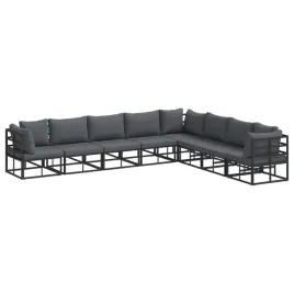 zestaw-sof-na-ogrod-z-poduszka-8-pcs-czarny-aluminium