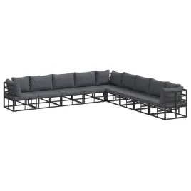 zestaw-sof-na-ogrod-z-poduszka-9-pcs-czarny-aluminium