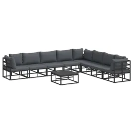 zestaw-sof-na-ogrod-z-poduszka-9-pcs-czarny-aluminium